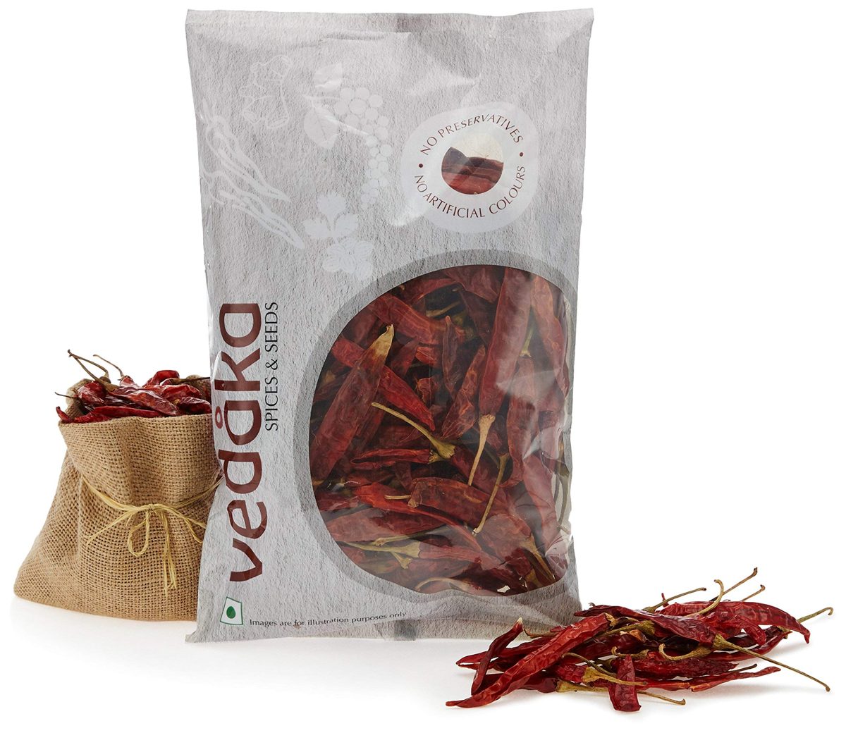 Amazon Brand - Vedaka Red Chilli (Lal Mirch), 200g