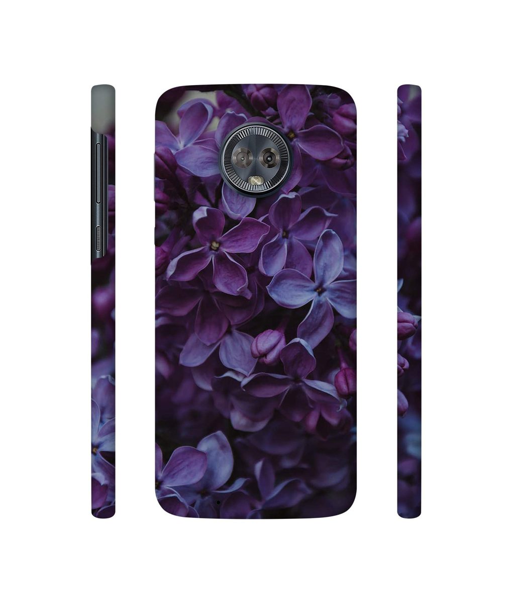 Amazon Brand - Solimo Designer Purple Flowers 3D Printed Hard Back Case Mobile Cover for Motorola Moto G6