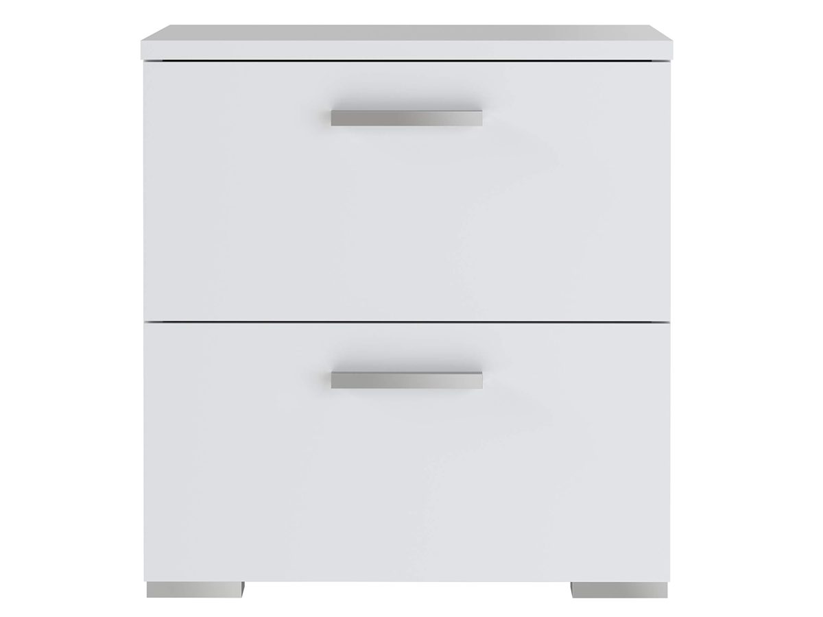 Amazon Brand - Movian Kolva 2-Drawer Bedside Table, 45 x 38 x 47cm, White