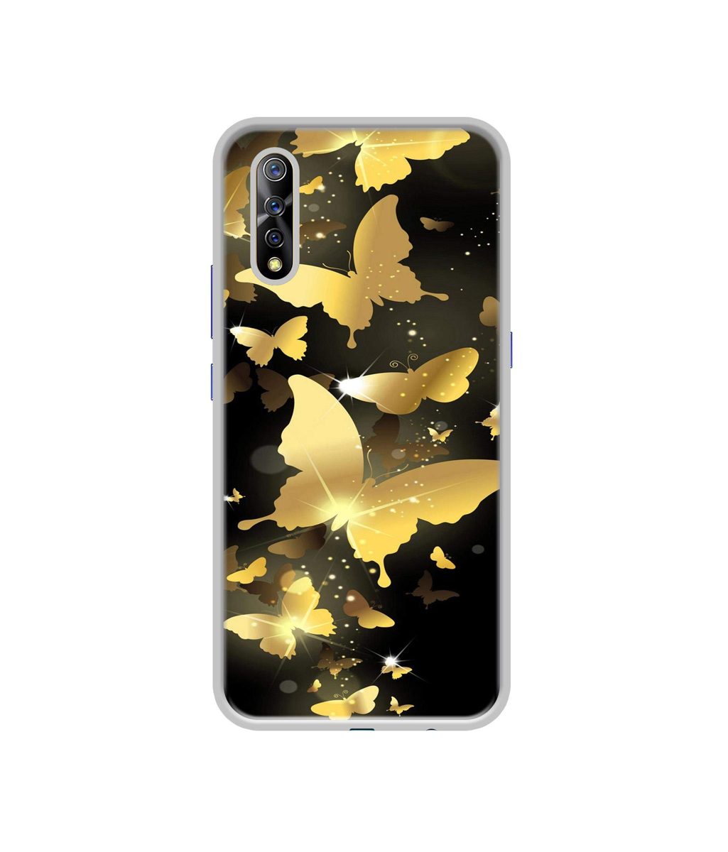 Amazon Brand - Solimo Designer Golden Butterfly Pattern UV Printed Soft Back Case Mobile Cover for Vivo S1 / Vivo Z1x