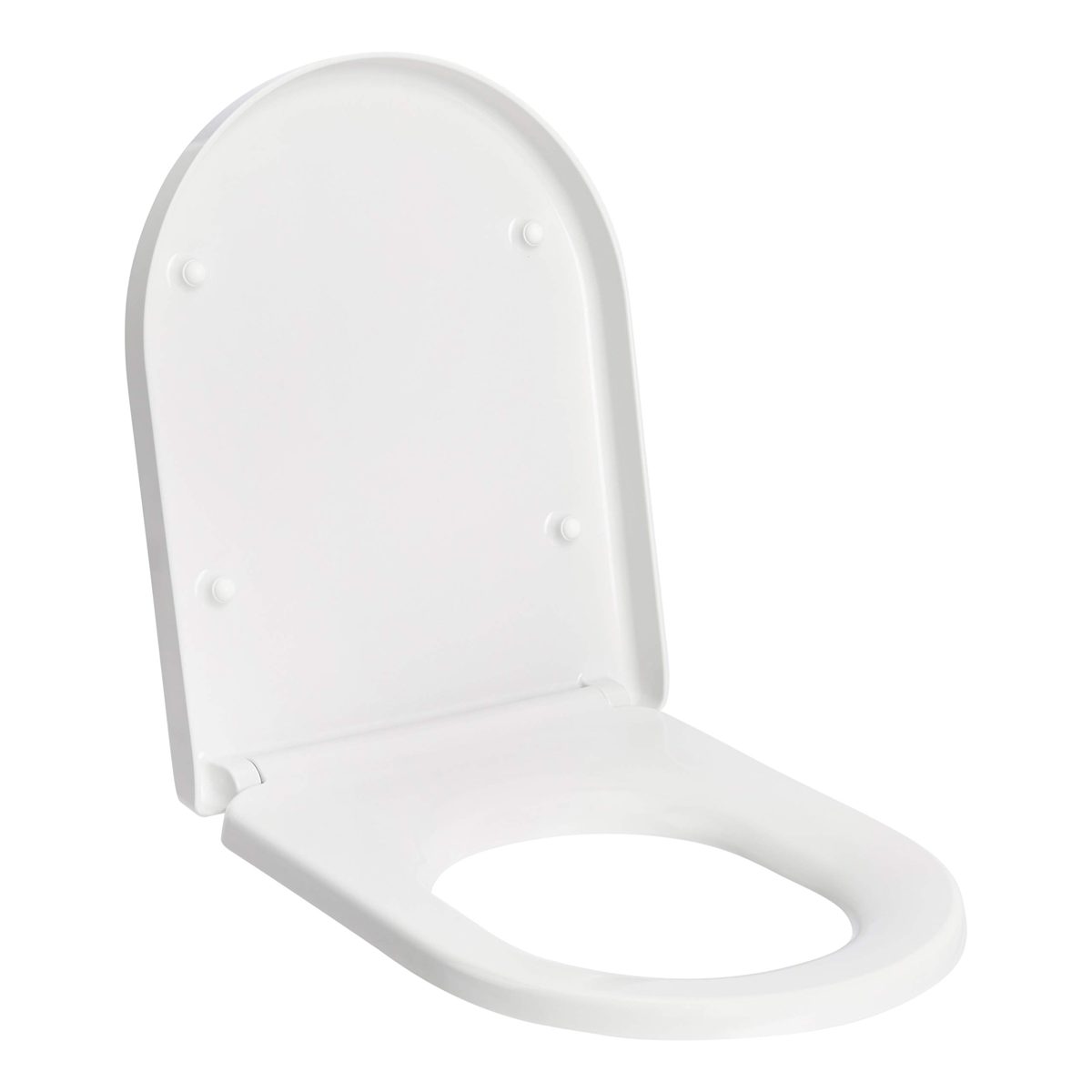 AmazonBasics Soft-Close Toilet Seat, D-Shape, White
