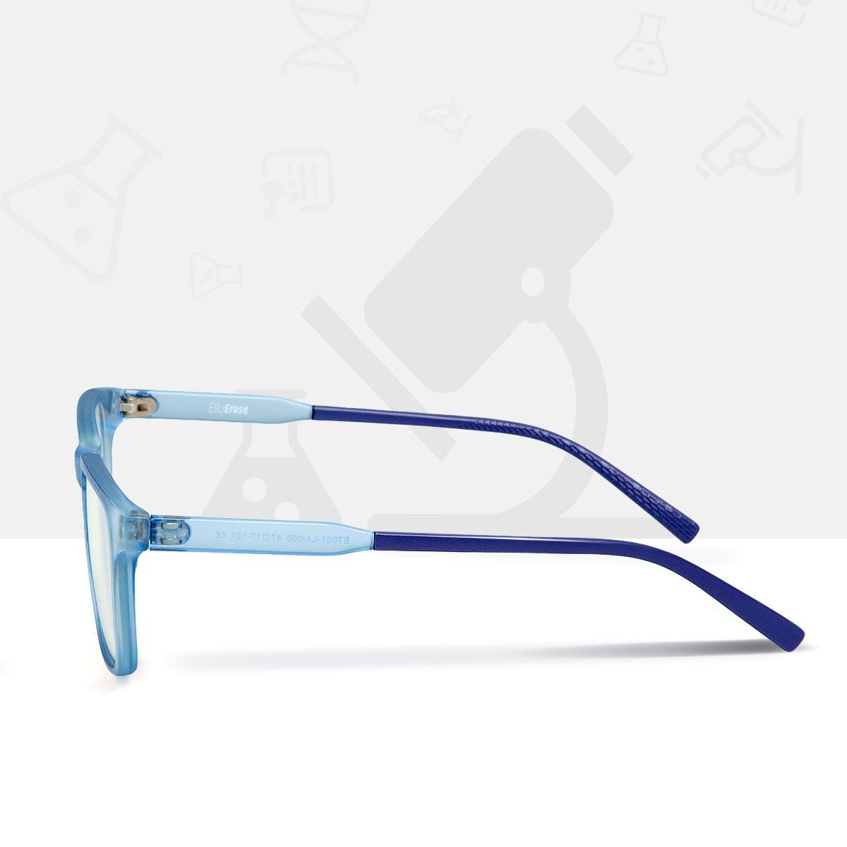 Gomatta Blue Light Blocking Glasses BluErase Lens TR90 Frame Anti Eyestrain Anti-UV Computer/Gaming/TV/Phones Glasses for Kids(Blue)