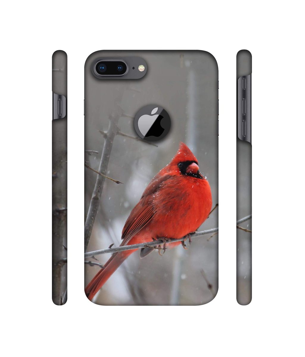 Amazon Brand - Solimo Designer Red Engry Bird 3D Printed Hard Back Case Mobile Cover for Apple iPhone 8 Plus (with Logo Cut)