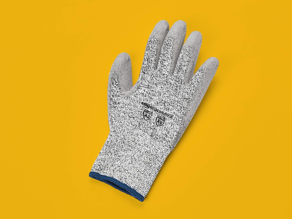 AmazonCommercial 13G HPPE & PU Coated Gloves (Salt & Pepper/Grey), Size XL, 1 Pair