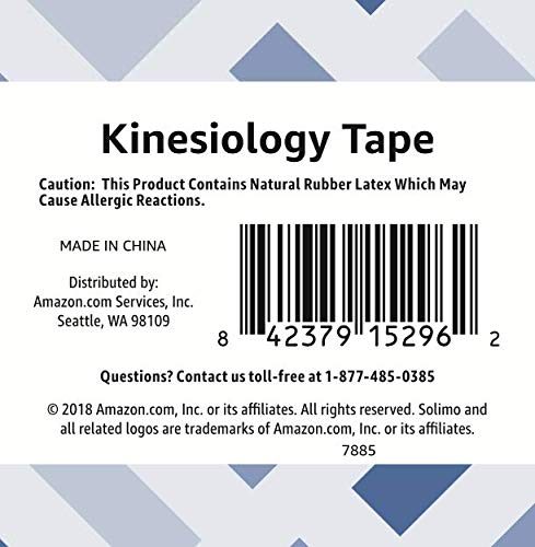 Amazon Brand - Solimo Kinesiology Tape Synthetic I Strips, Beige, 1 Roll of 20, 2" x 10" Strips