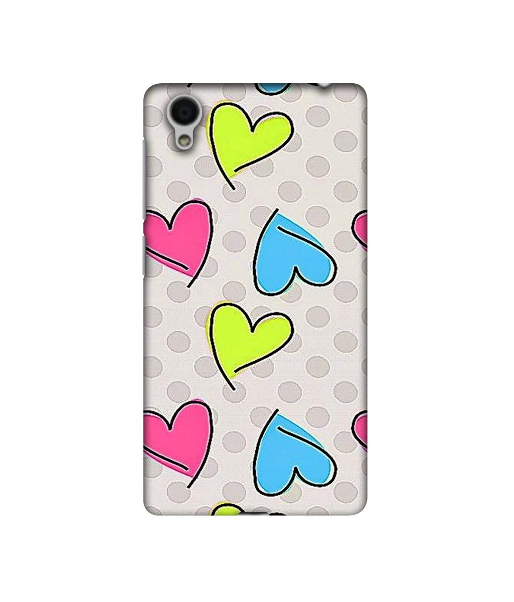 Amazon Brand - Solimo Designer Multicolor Heart 3D Printed Hard Back Case Mobile Cover for Vivo Y51L