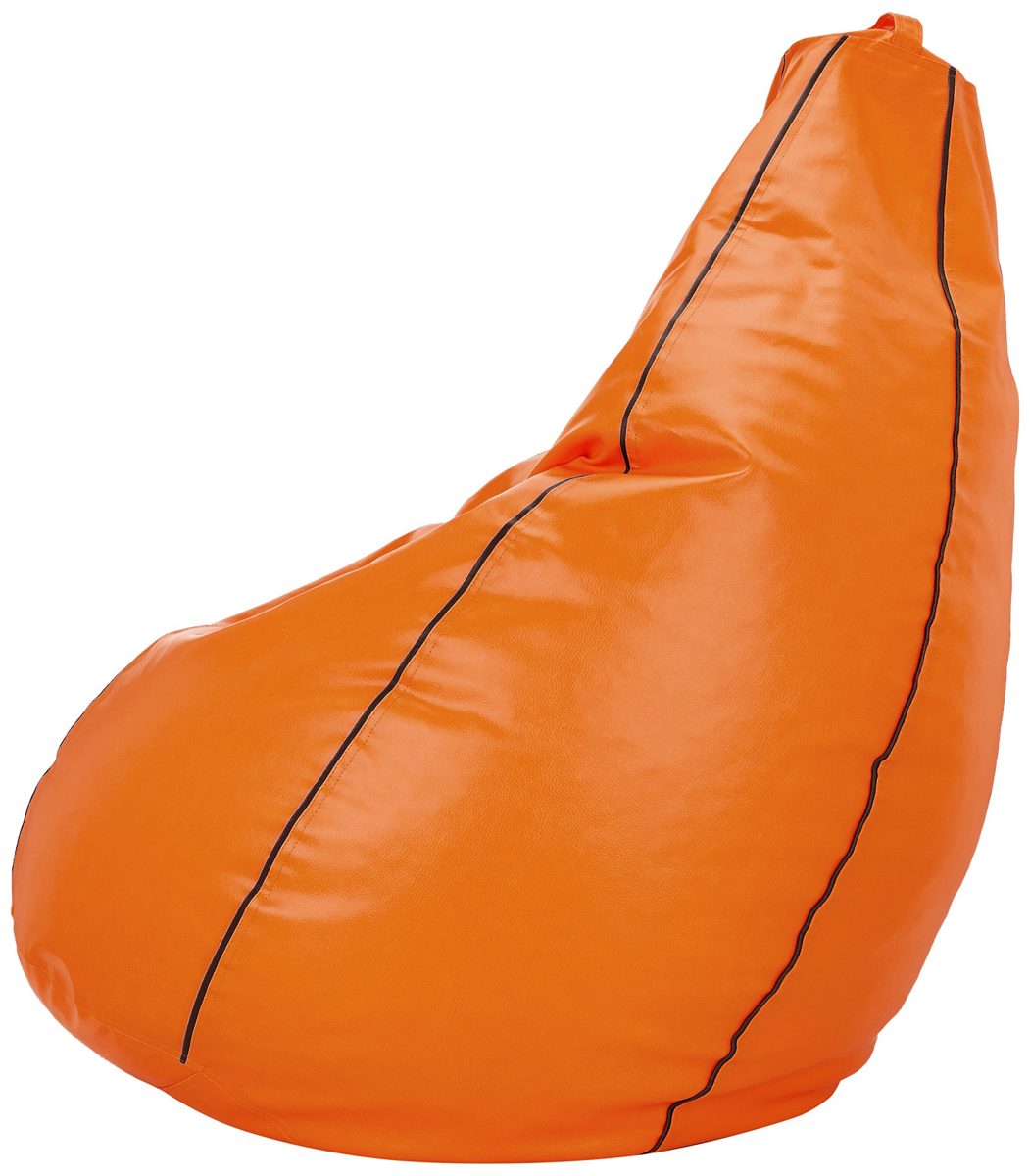 Amazon Brand - Solimo XXL Bean Bag Cover (Orange with Brown Piping)