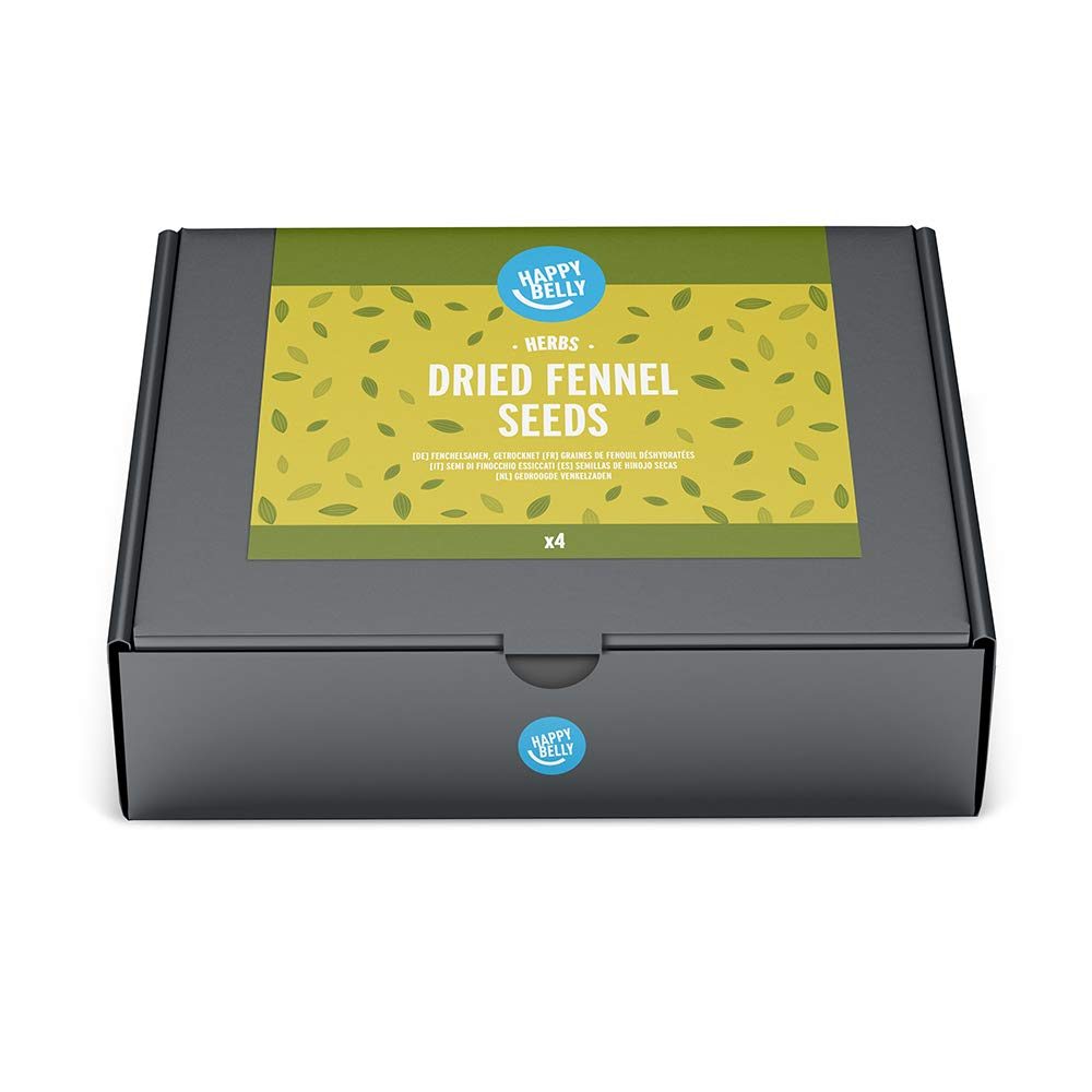 Amazon Brand - Happy Belly - Dried Fennel Seeds, 4x25 g