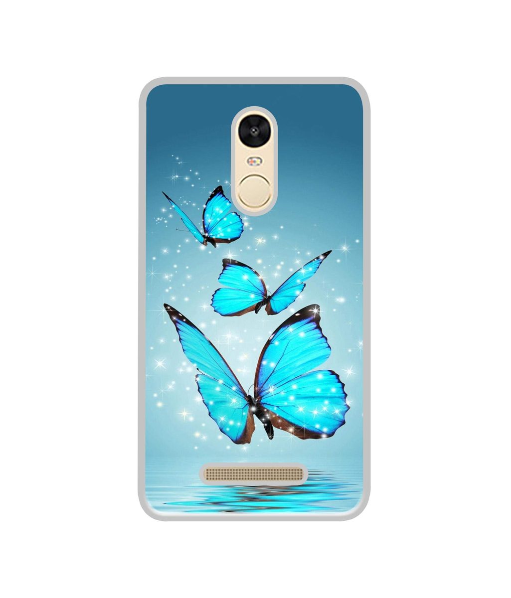 Amazon Brand - Solimo Designer Flying Butterflies UV Printed Soft Back Case Mobile Cover for Mi Redmi Note 3