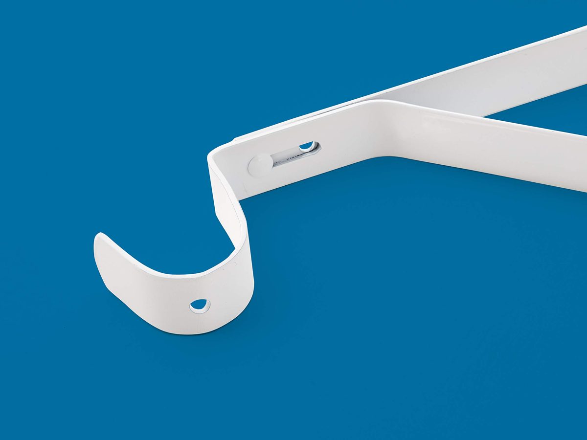 AmazonCommercial Heavy Duty Shelf and Rod Bracket, White, 20-Pack