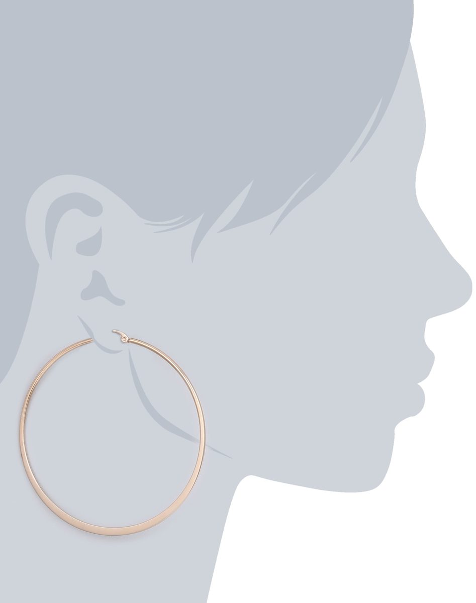 Stainless Steel Click-Top Hoop Earrings