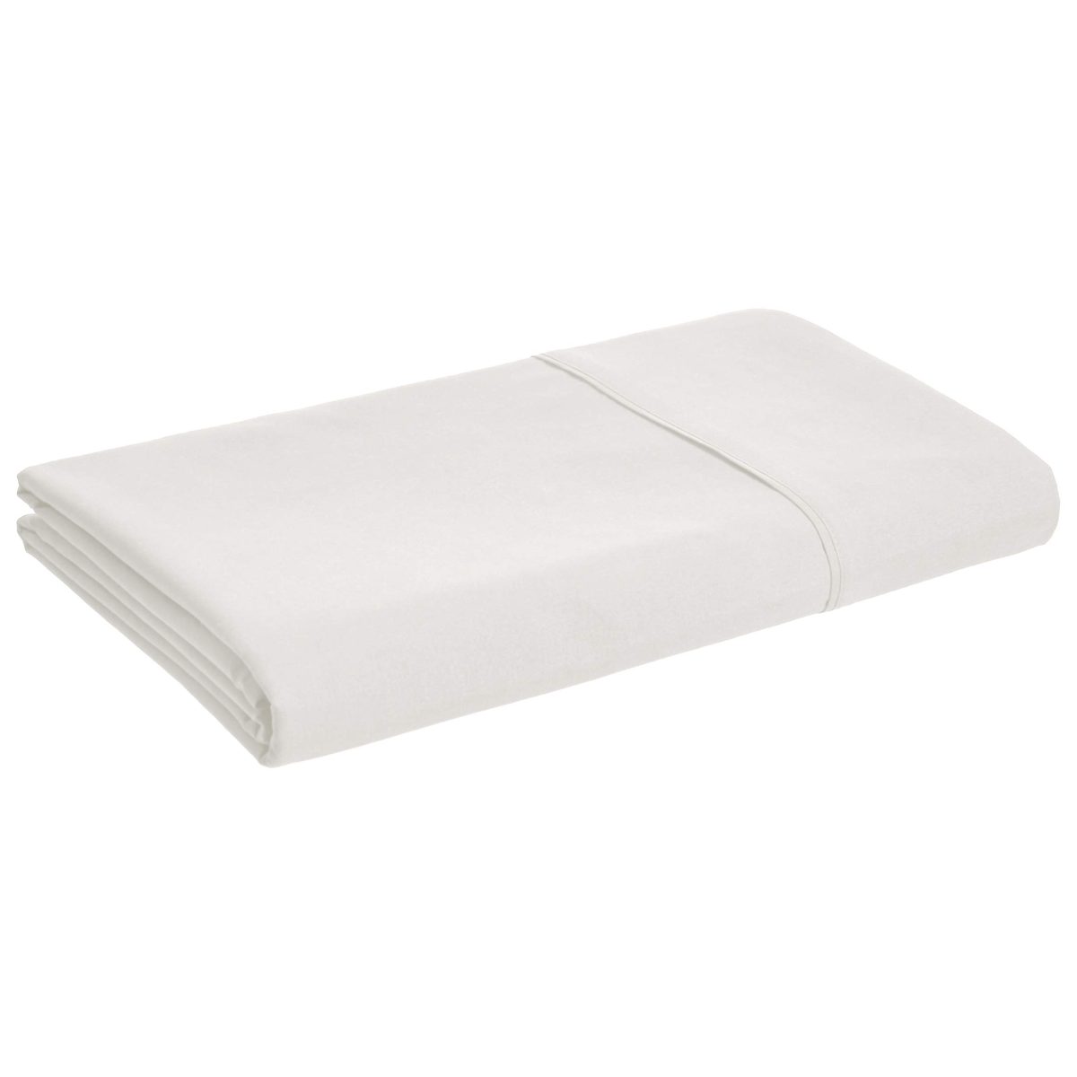 AmazonBasics Microfiber Flat Sheet, 275 x 275 + 10 cm - Cream