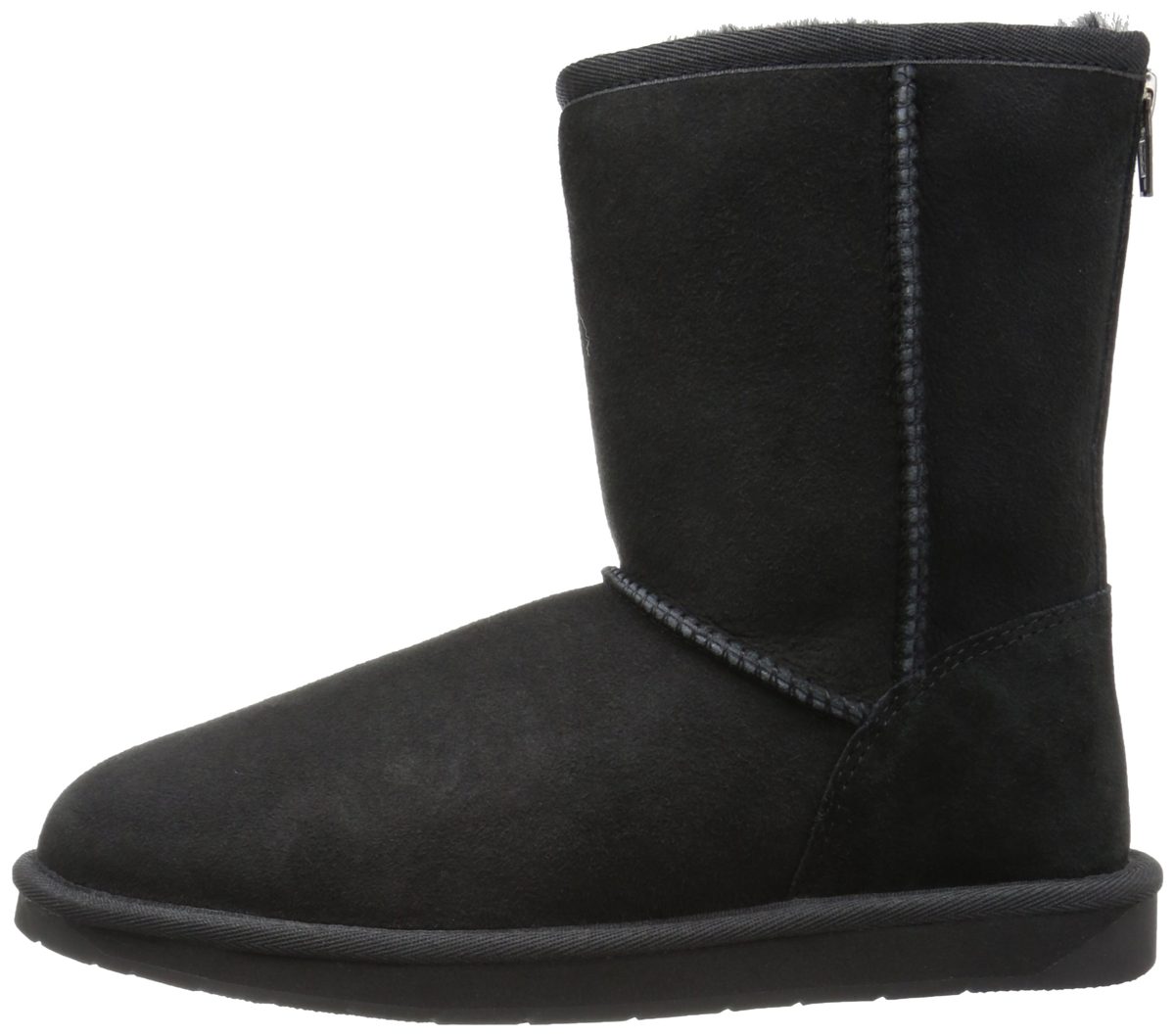206 Collective Women's Balcom Short Back-Zip Shearling Boot Boot, Black, 11.5 B US