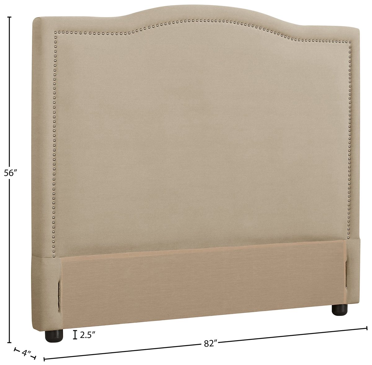 Amazon Brand – Stone & Beam Bridgewater Curved King Headboard, 82"W, Spinnsol Cocoa