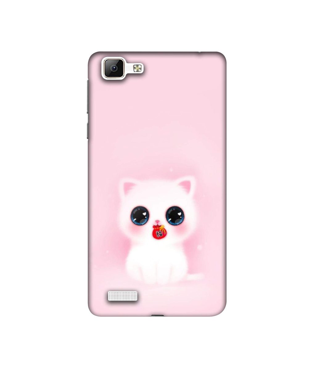 Amazon Brand - Solimo Designer Kitty 3D Printed Hard Back Case Mobile Cover for Vivo V1