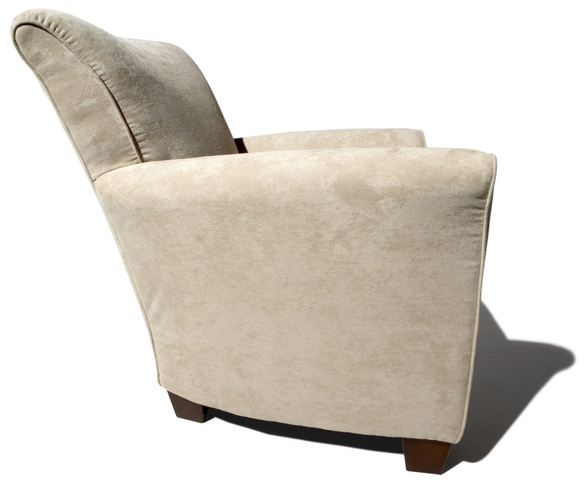 Pinzon Flared Arm and Back Accent Chair, Stone Microfiber