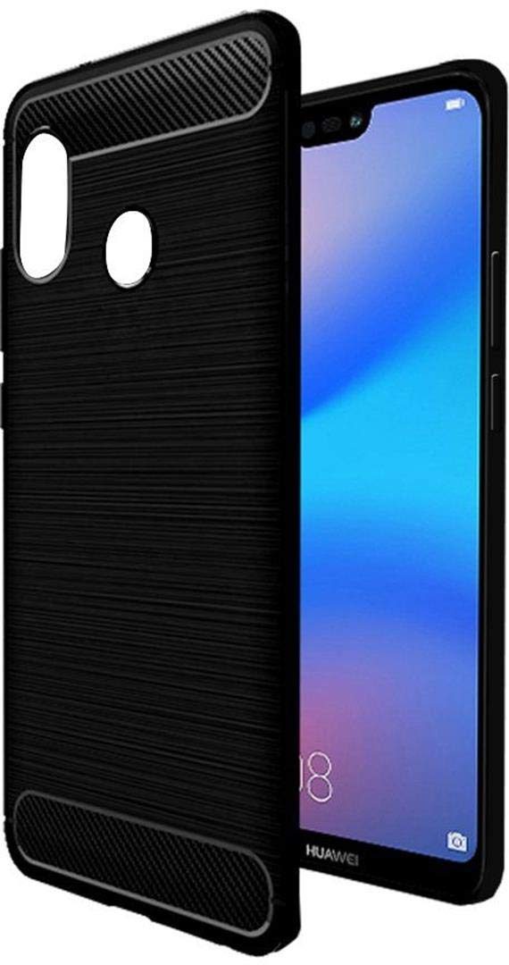 Amazon Brand - Solimo Protective Mobile Cover (Soft & Flexible Back Case) for Huawei P20 Lite (Black)