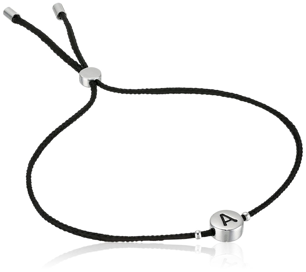 [Find] Amazon Collection Silver Plated "a" Initial Adjustable burakkuko-doburesuretto