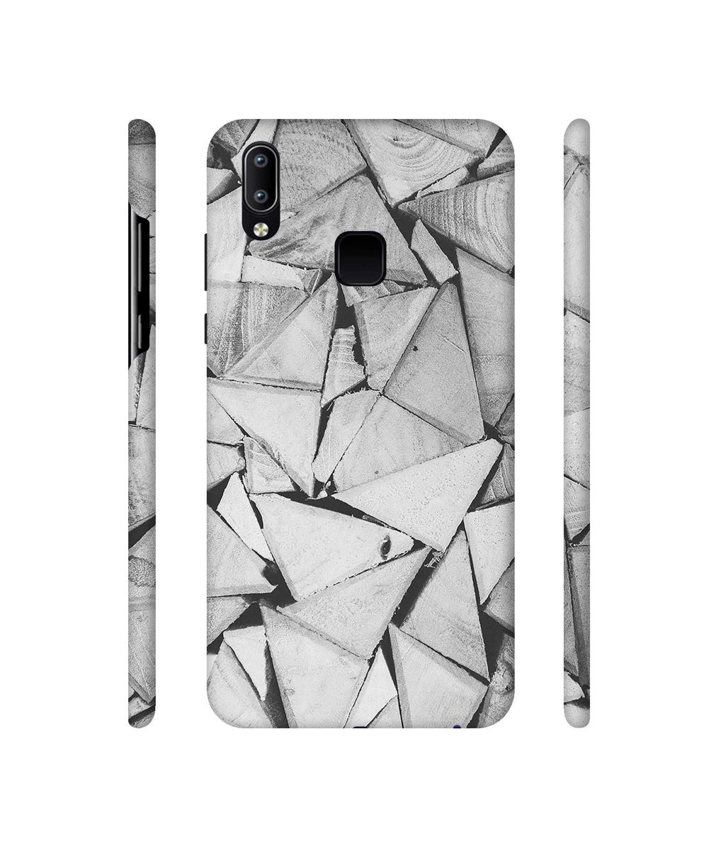 Amazon Brand - Solimo Designer Wooden Triangles 3D Printed Hard Back Case Mobile Cover for Vivo Y95