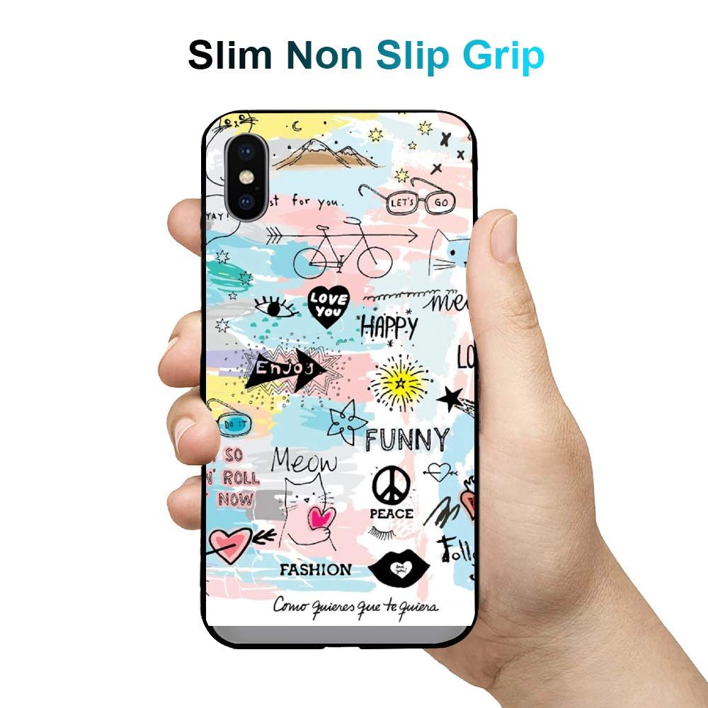 Amazon Brand - Solimo Designer Happy Theme Printed Hard Back Case Mobile Cover for Apple iPhone X/Xs (D1202)