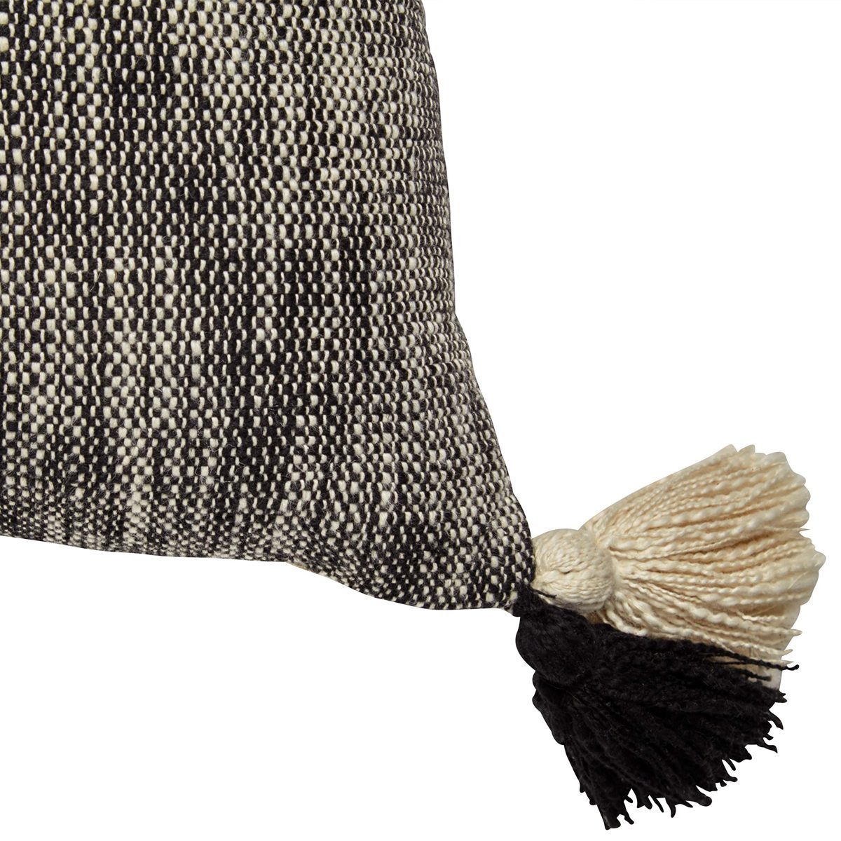 Amazon Brand – Rivet Modern Throw Pillow with Tassels - 18 x 18 Inch, Light Grey