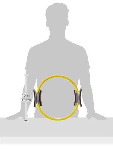 AmazonBasics Pilates Fitness Resistance Training Magic Circle Ring - 14 Inch, Yellow