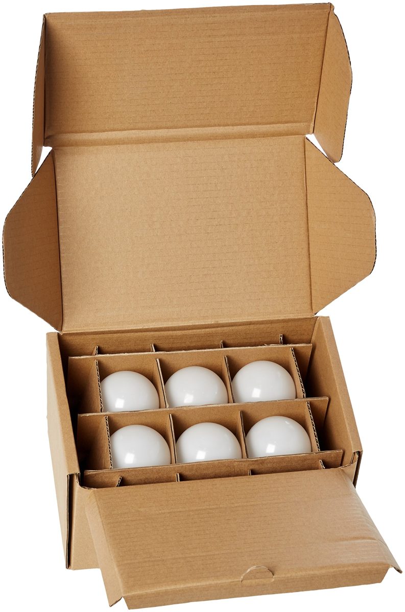 AmazonBasics 75 Watt Equivalent, Soft White, Dimmable, A19 LED Light Bulb, 6-pack