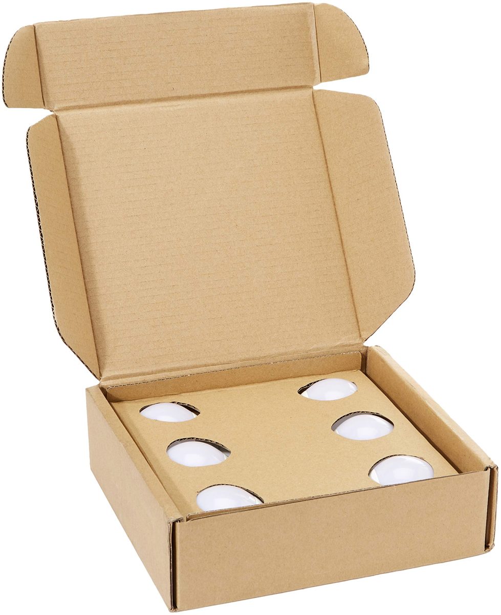 AmazonBasics Professional LED E27 Edison Screw Bulb, 60W Equivalent, Warm White, Dimmable - Pack of 6