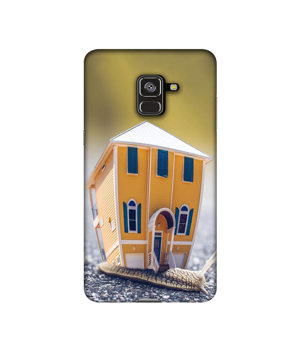 Amazon Brand - Solimo Designer Snail Hut 3D Printed Hard Back Case Mobile Cover for Samsung Galaxy A8 Plus