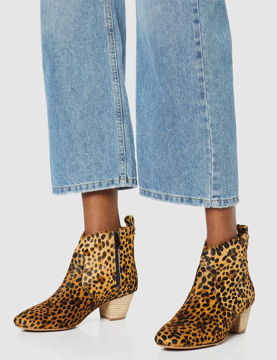 Amazon Brand - find. Women's Ankle Boots, Brown Leopard), US 10.5