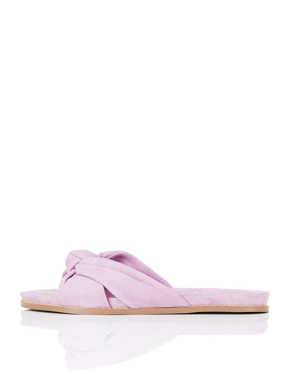 find. Womens^Women's Knot Footbed, Pink Pink Lavender, 9.5 us