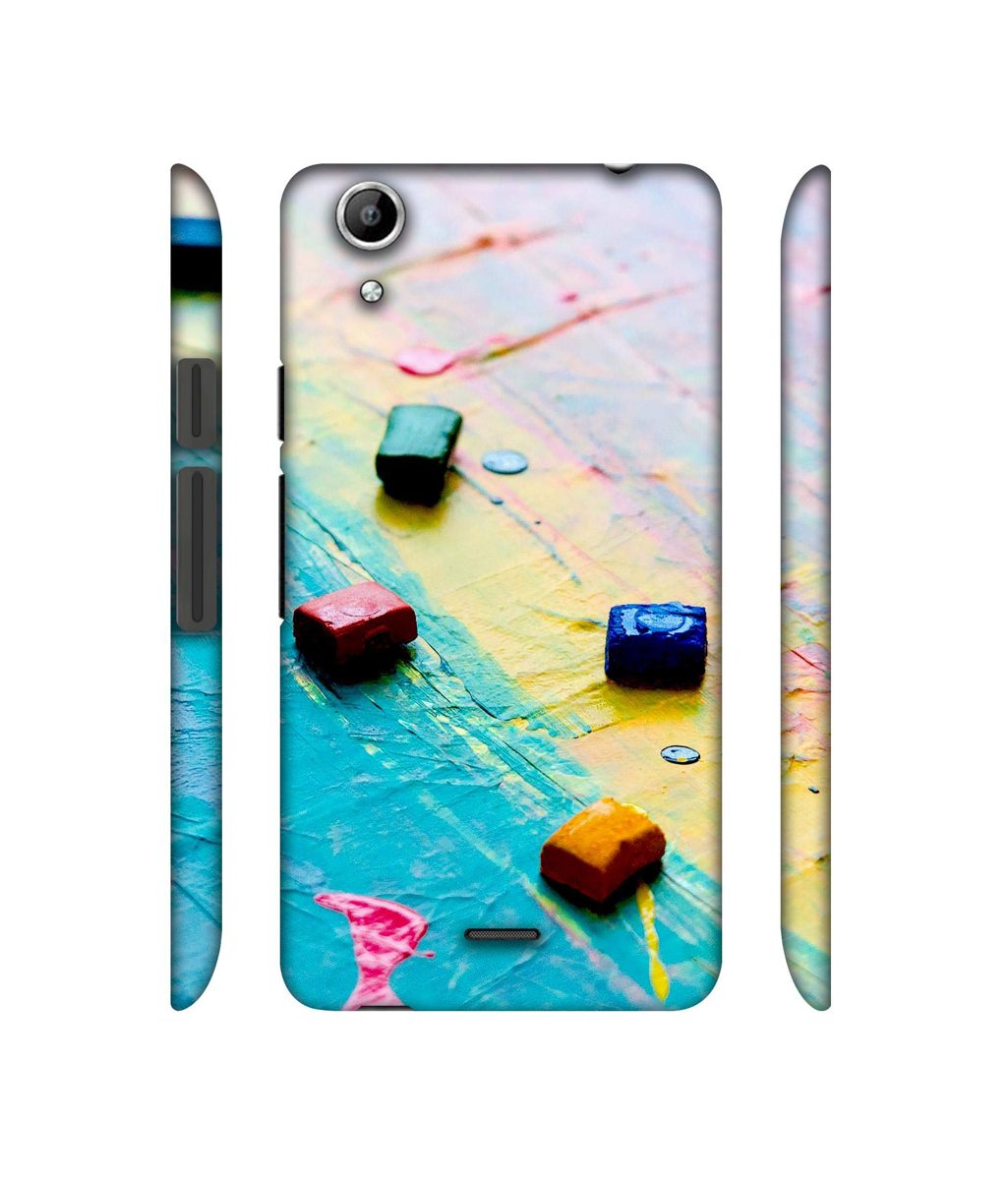 Amazon Brand - Solimo Designer Multicolor WaxColor Blocks 3D Printed Hard Back Case Mobile Cover for Micromax Canvas Selfie Lens Q345