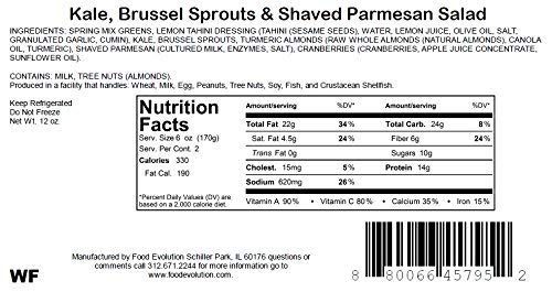 WHOLE FOODS MARKET Kale, Brussels Sprouts & Shaved Parmesan Salad, 11.75 OZ