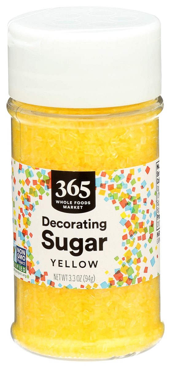 365 Everyday Value, Decorating Sugar, Yellow, 3.3 oz