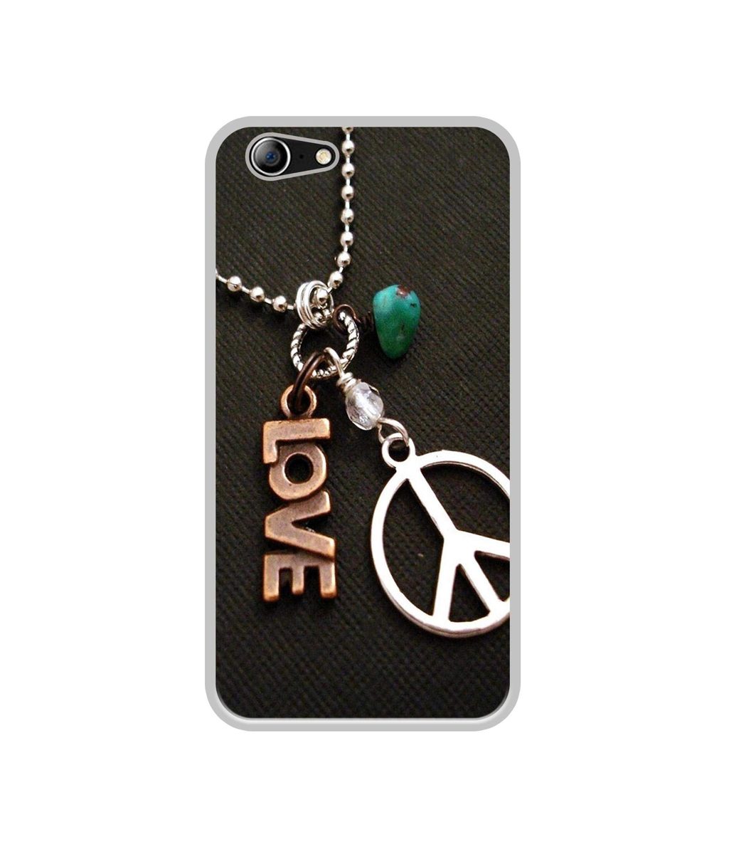 Amazon Brand - Solimo Designer Love and Peace UV Printed Soft Back Case Mobile Cover for Micromax Canvas 2 Q4310