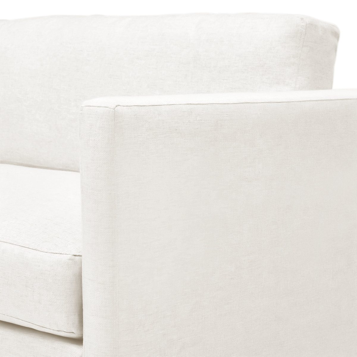 Amazon Brand – Stone & Beam Andover Modern Sofa Couch, 93"W, Cream