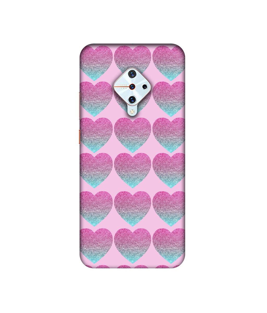 Amazon Brand - Solimo Designer Sparkle Heart Texture 3D Printed Hard Back Case Mobile Cover for Vivo S1 Pro
