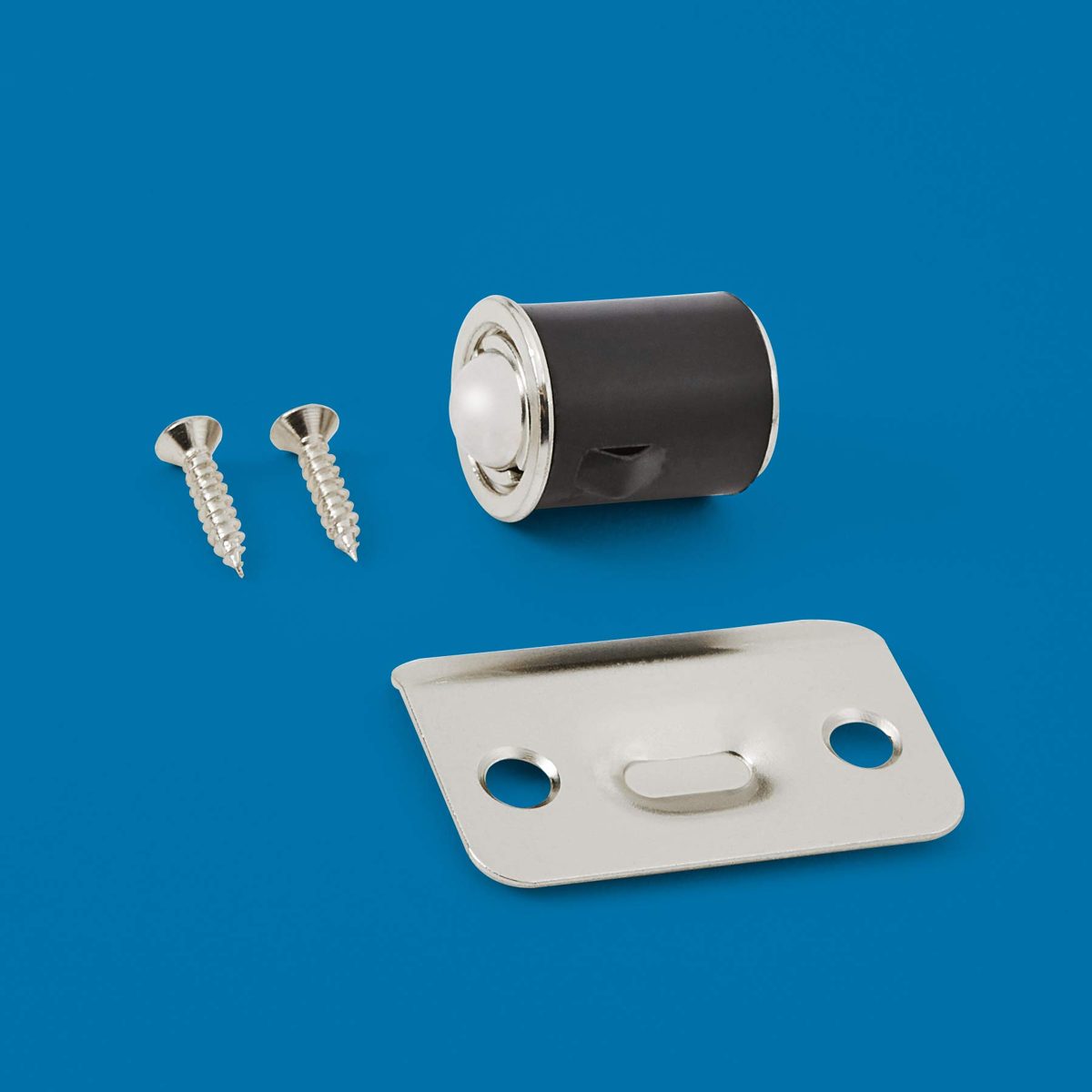 AmazonCommercial Ball Catch Door Hardware, Satin Nickel Finish, 10-Pack