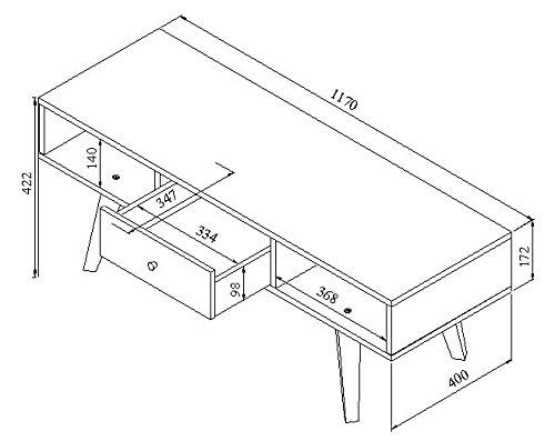 Amazon Brand - Movian Prism TV stand 1 drawer
