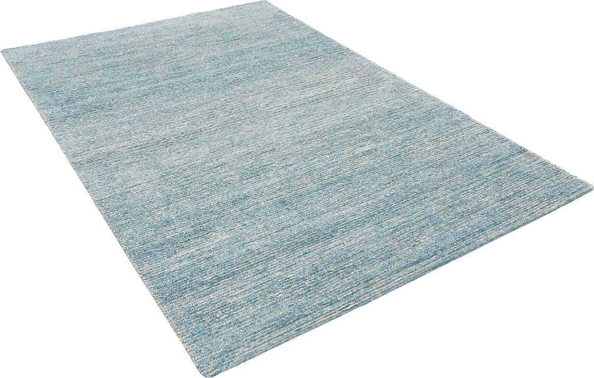 Amazon Brand – Rivet Contemporary Striated Jute Area Rug, 5' 9" x 3' 9", Seafoam