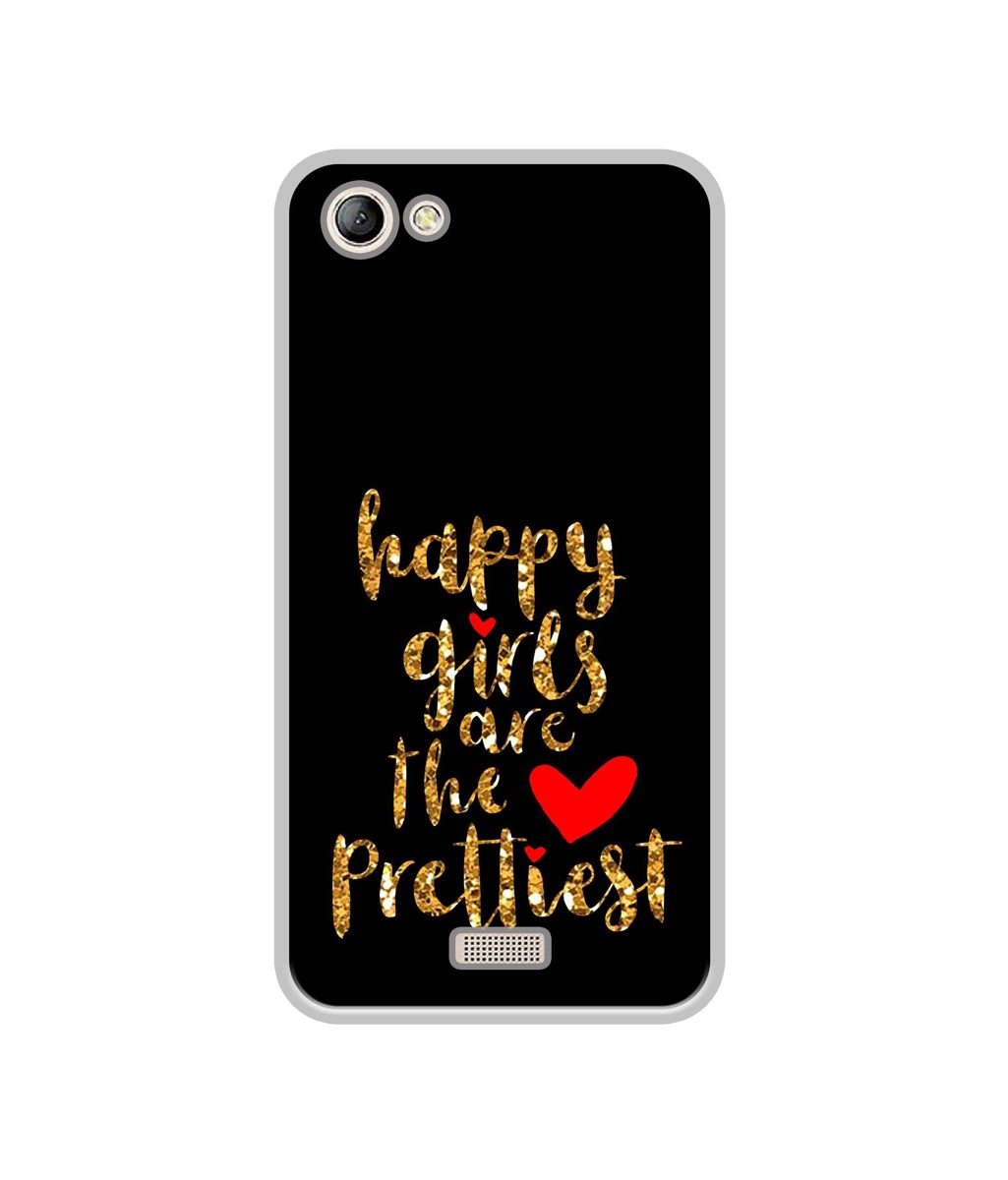 Amazon Brand - Solimo Designer Happy Girls are The Prettiest UV Printed Soft Back Case Mobile Cover for Lyf Water 11