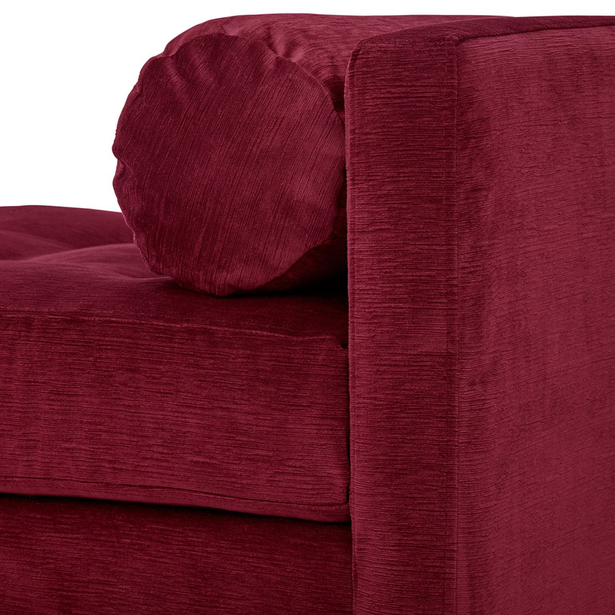 Amazon Brand – Rivet Uptown Mid-Century Velvet Tufted Customizable Daybed Sofa, 78"W, Berry &amp; Brass
