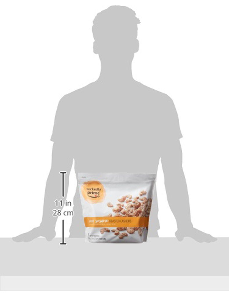 Wickedly Prime Roasted Cashews, Honey Sesame, Snack Pack, 1.5 Ounce (Pack of 15)
