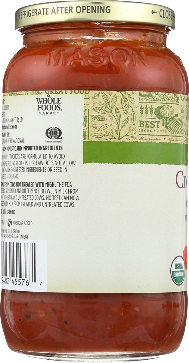 365 Everyday Value, Organic Creamy Vodka Pasta Sauce, 25 oz