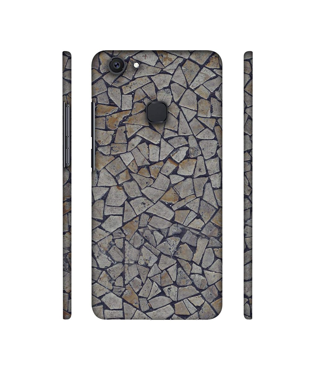 Amazon Brand - Solimo Designer Marble Pices 3D Printed Hard Back Case Mobile Cover for Vivo V7 Plus