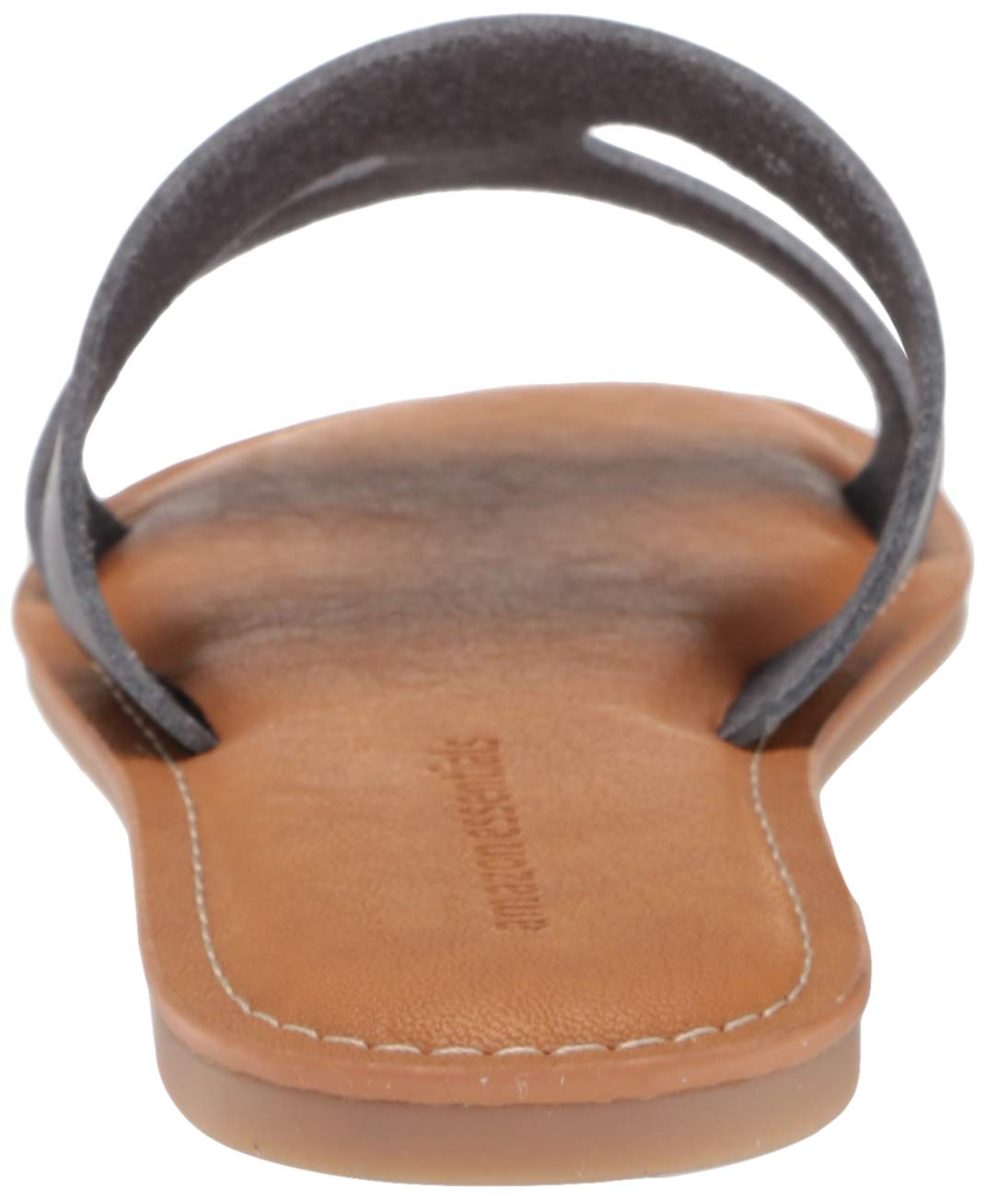Amazon Essentials H Band Flat Sandal, Black, 8.5