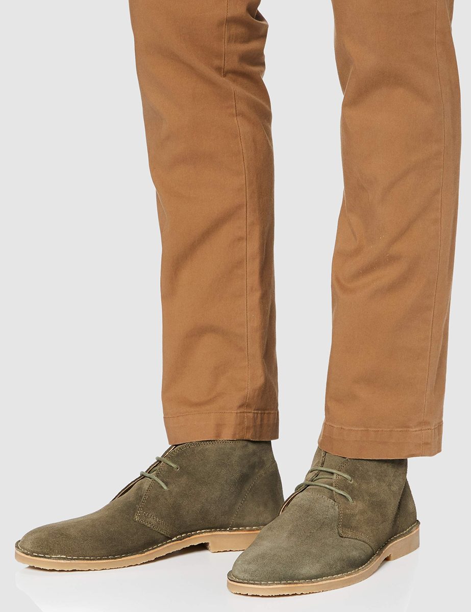 find. Men's Desert Boots, Green Green Jeans Suede, US:5