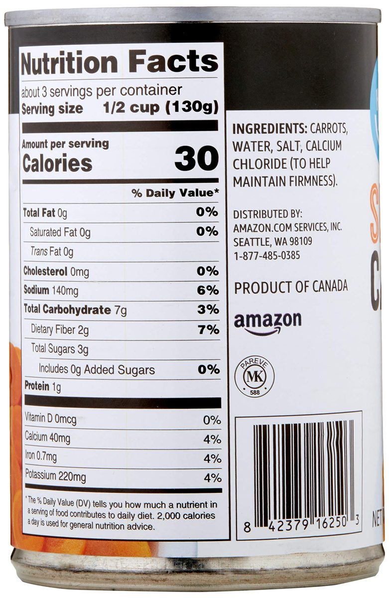 Amazon Brand - Happy Belly Sliced Carrots, 15 oz