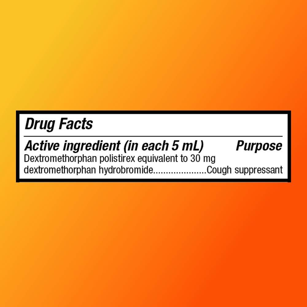 Basic Care 12 Hour Cough DM, Dextromethorphan Polistirex Extended-Release Oral Suspension, Cough Suppressant, 12 Hour Cough Relief, 5 Fluid Ounces