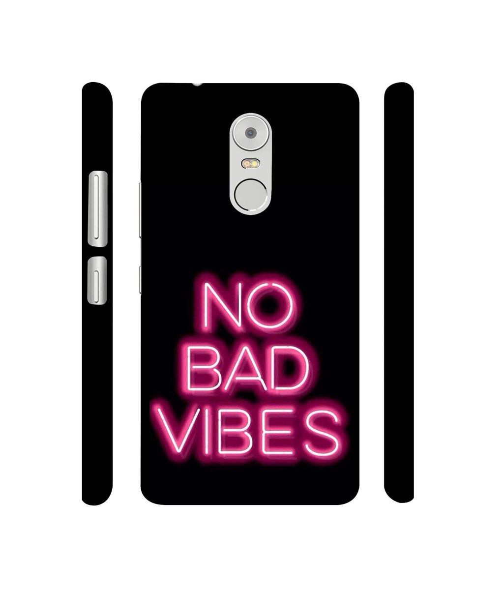Amazon Brand - Solimo Designer No Bad Vibes 3D Printed Hard Back Case Mobile Cover for Lenovo K6 Note